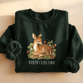 Strawberry Patch Fawn Sweatshirt, fawn among strawberries, for cottagecore fans