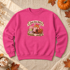 Red Panda Macaron Sweatshirt, alternate view, red panda eating macarons