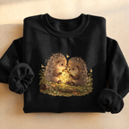 Firefly Jar Porcupines Sweatshirt, porcupines catching fireflies in a jar, for nature lovers