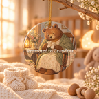 Personalized New grandparent Ornament, Promoted to Grandma ornament, for new grandparents