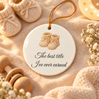 Personalized New grandparent Ornament, alternate view, Promoted to Grandma ornament