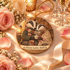 Personalized Milestone Anniversary Ornament, alternate view, milestone anniversary ornament
