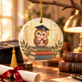 Personalized Graduation Owl Ornament, alternate view, owl graduation ornament