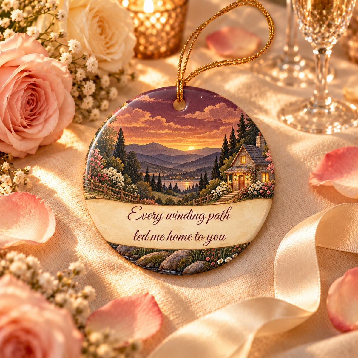 Personalized Been Together Since Ornament, alternate view, anniversary ornament with custom names