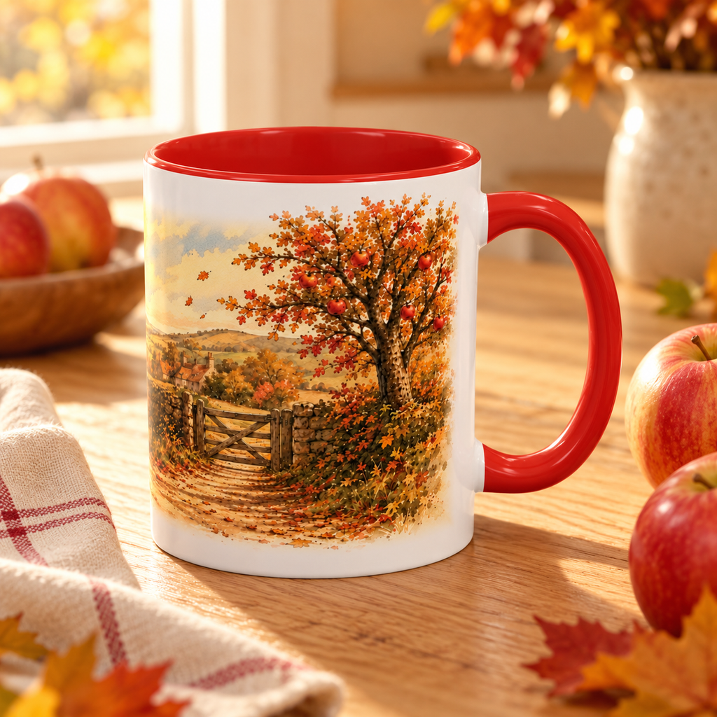 Autumn Badger Bicycle Mug