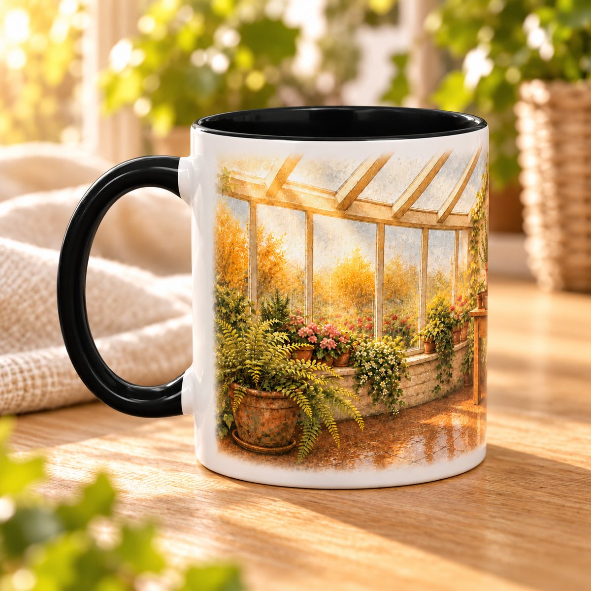 Greenhouse Tortoise Cottagecore Mug