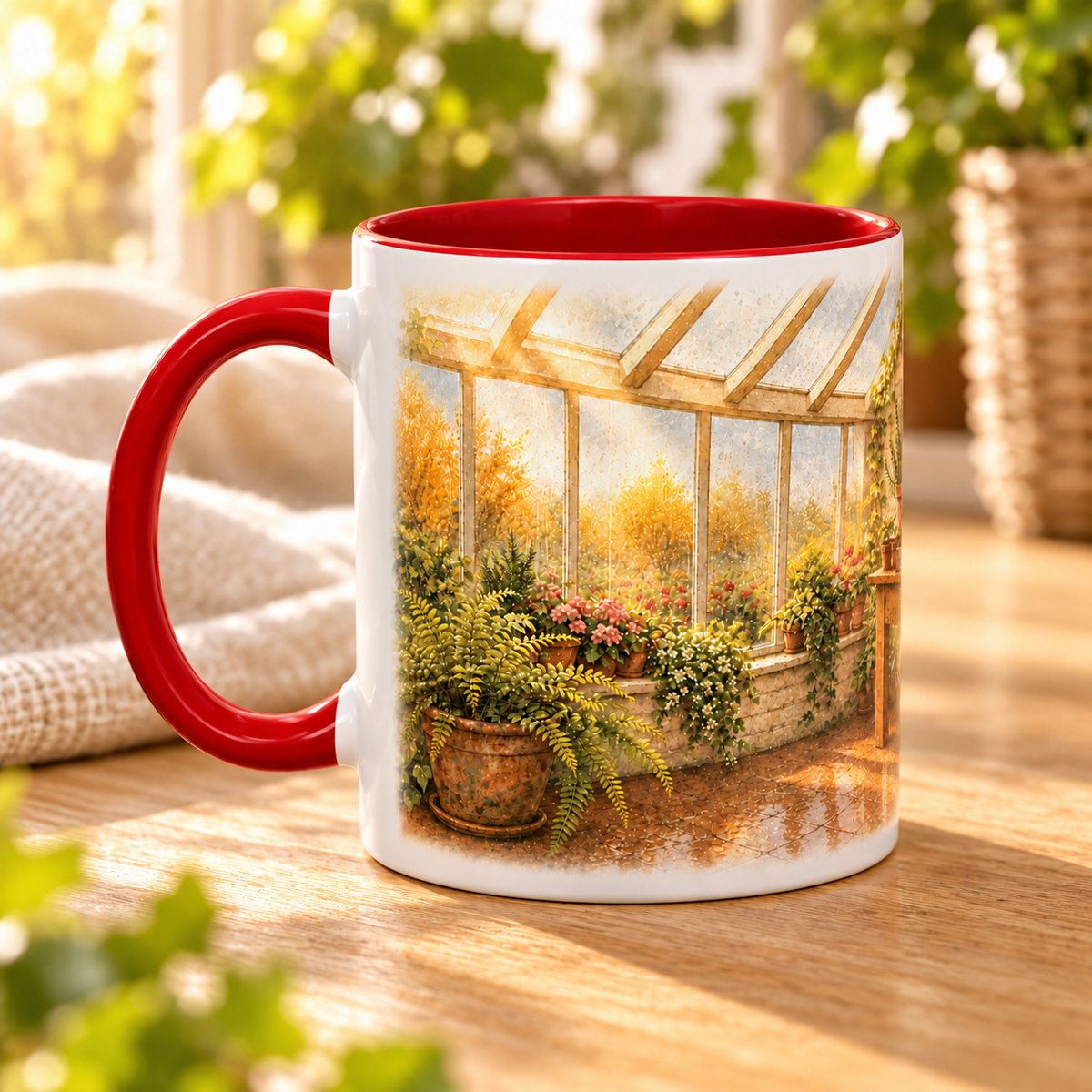 Greenhouse Tortoise Cottagecore Mug