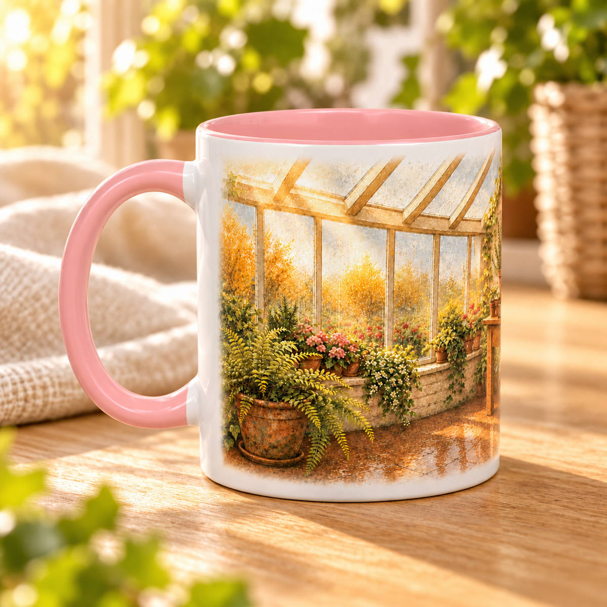Greenhouse Tortoise Cottagecore Mug