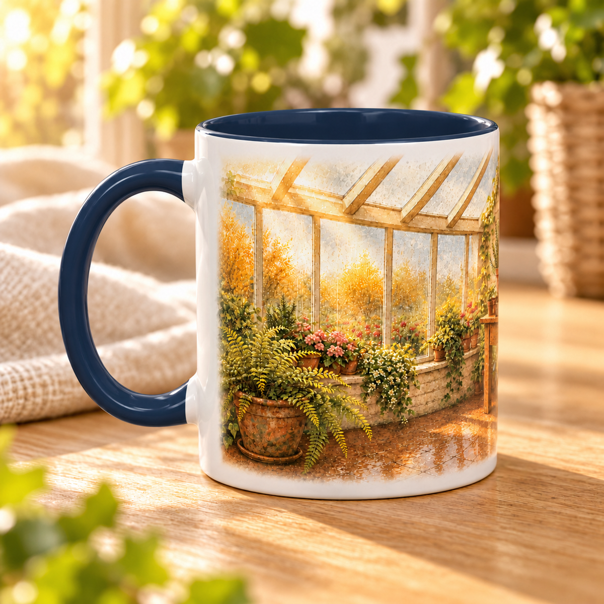 Greenhouse Tortoise Cottagecore Mug