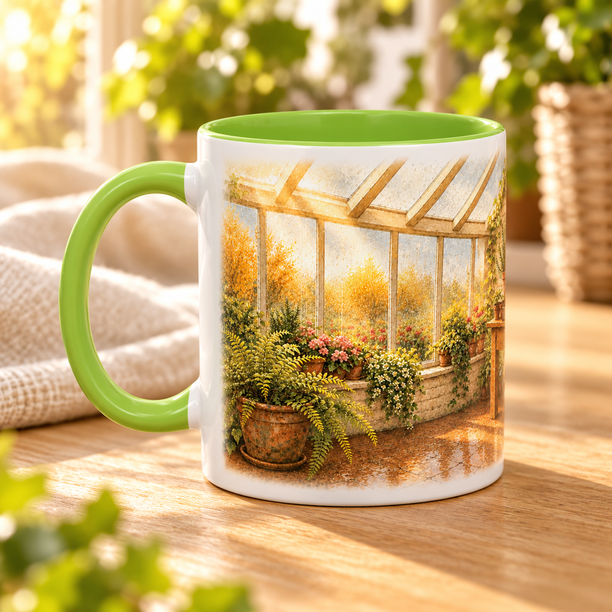 Greenhouse Tortoise Cottagecore Mug