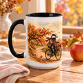 Autumn Badger Bicycle Mug