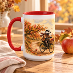 Autumn Badger Bicycle Mug