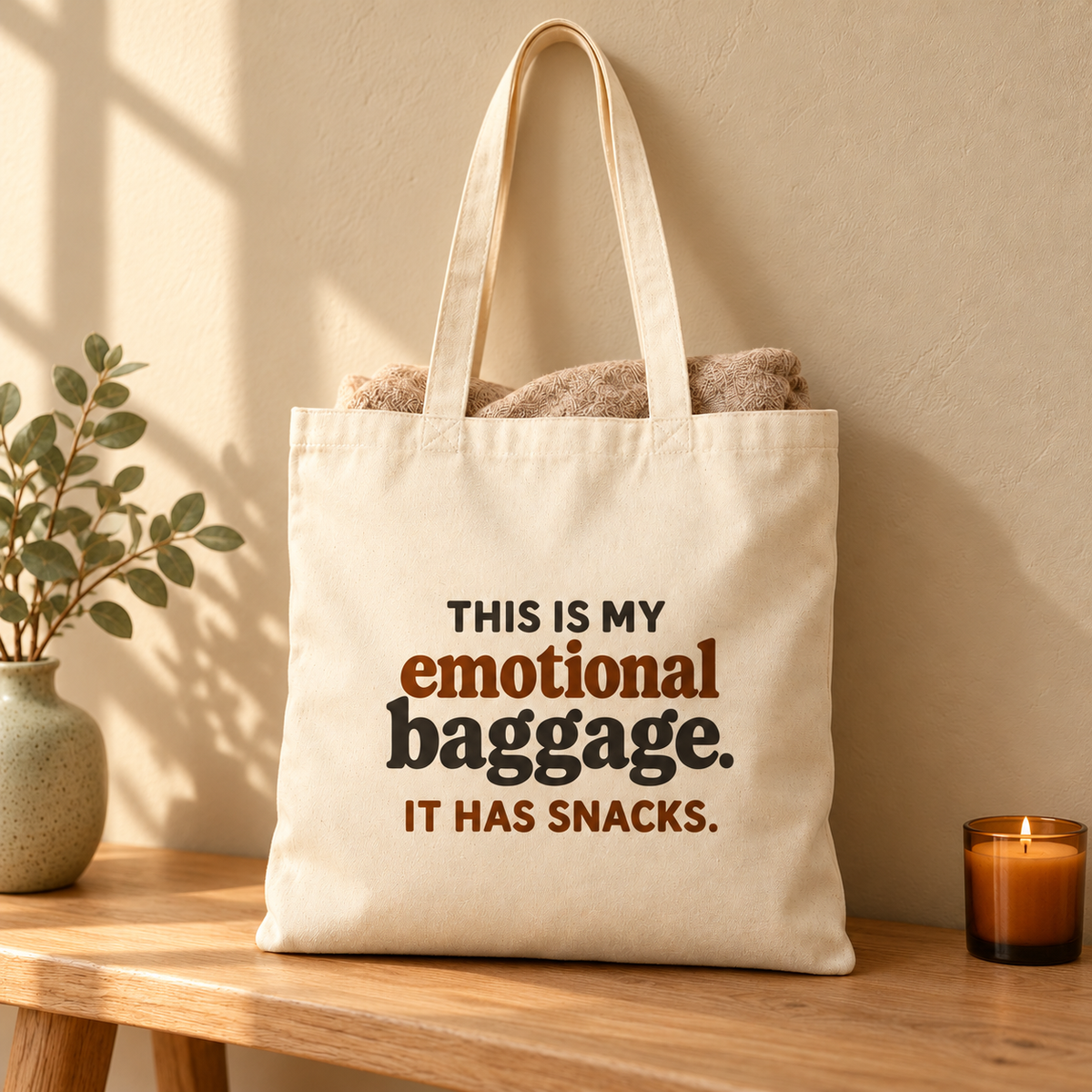 Emotional Bag of Snacks Tote