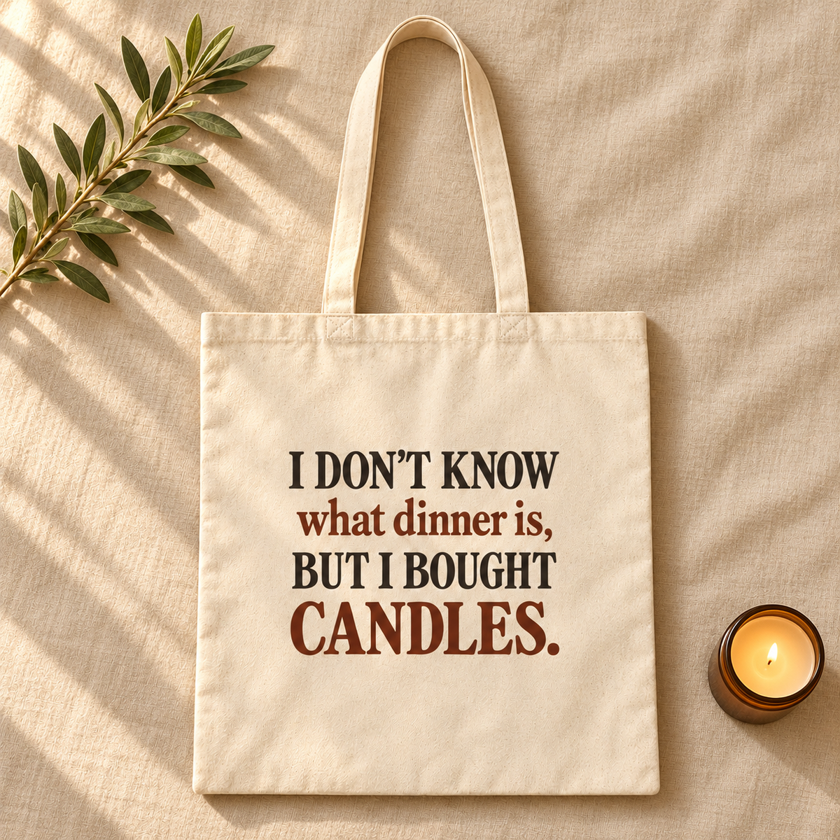 But Candles Canvas Tote Bag