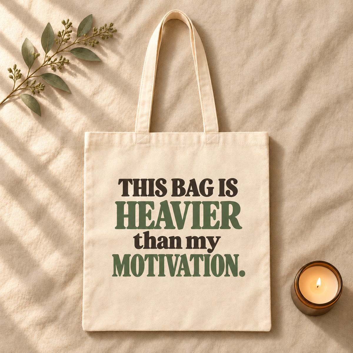 Heavier Than Motivation Tote Bag