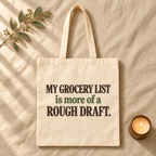 Grocery List Rough Draft Tote